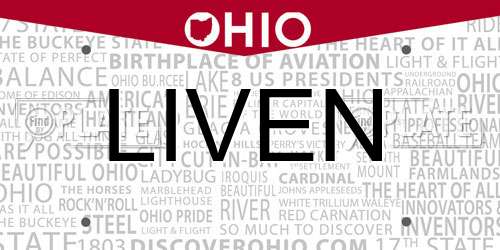 LIVEN Ohio License Plate