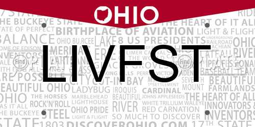 LIVFST Ohio License Plate
