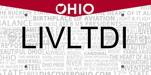 LIVLTDI Ohio License Plate