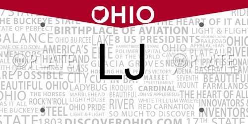 LJ Ohio License Plate