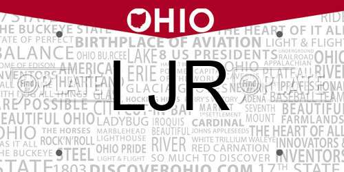 LJR Ohio License Plate