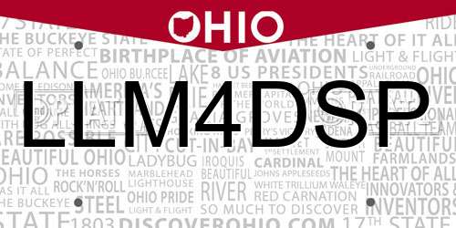 LLM4DSP Ohio License Plate