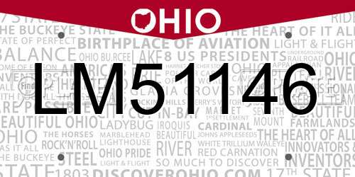 LM51146 Ohio License Plate