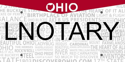 LNOTARY Ohio License Plate