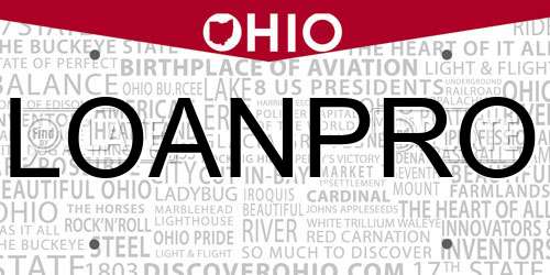 LOANPRO Ohio License Plate