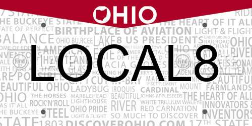 LOCAL8 Ohio License Plate