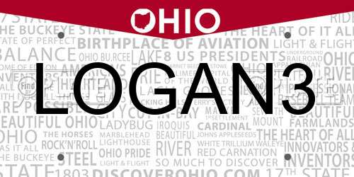 LOGAN3 Ohio License Plate