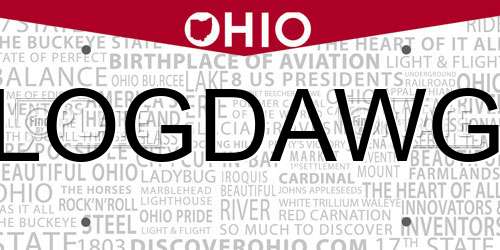LOGDAWG Ohio License Plate
