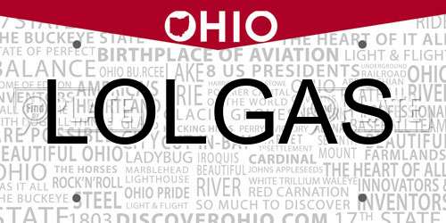 LOLGAS Ohio License Plate
