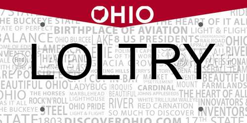 LOLTRY Ohio License Plate