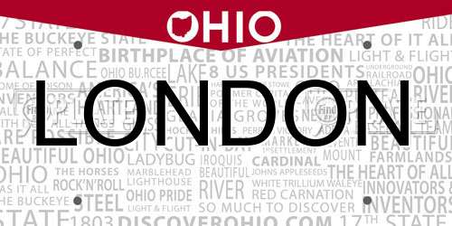 LONDON Ohio License Plate