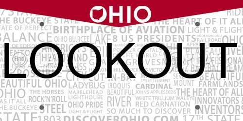 LOOKOUT Ohio License Plate