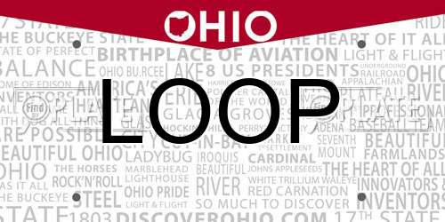 LOOP Ohio License Plate