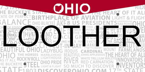 LOOTHER Ohio License Plate