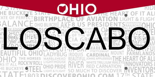 LOSCABO Ohio License Plate