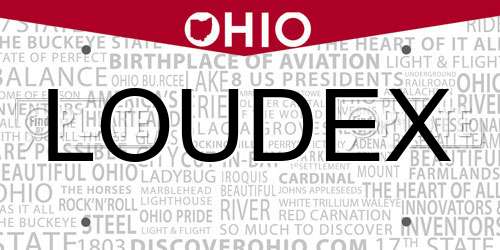 LOUDEX Ohio License Plate