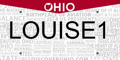 LOUISE1 Ohio License Plate