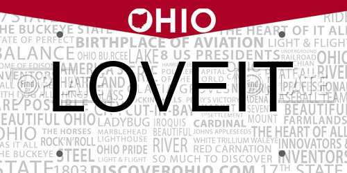 LOVEIT Ohio License Plate