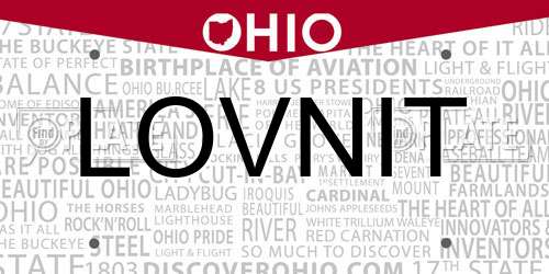 LOVNIT Ohio License Plate