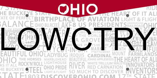 LOWCTRY Ohio License Plate