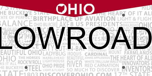 LOWROAD Ohio License Plate