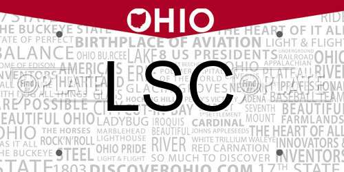 LSC Ohio License Plate