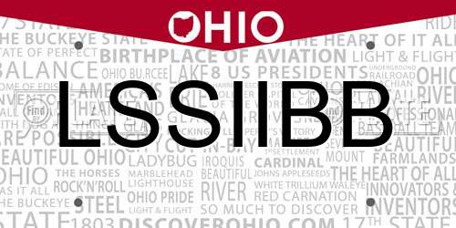 LSSIIBB Ohio License Plate
