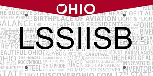 LSSIISB Ohio License Plate