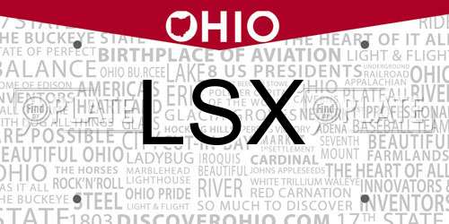 LSX Ohio License Plate