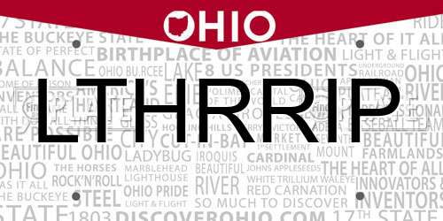 LTHRRIP Ohio License Plate