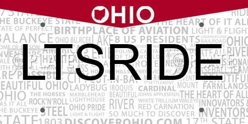 LTSRIDE Ohio License Plate