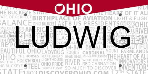 LUDWIG Ohio License Plate
