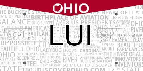LUI Ohio License Plate