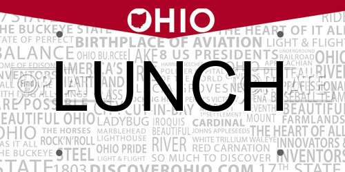 LUNCH Ohio License Plate