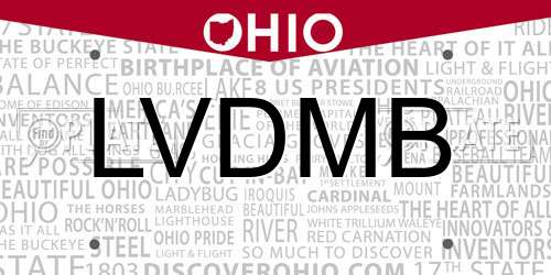LVDMB Ohio License Plate