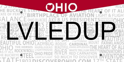 LVLEDUP Ohio License Plate