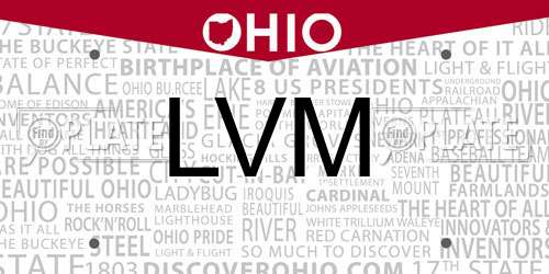 LVM Ohio License Plate