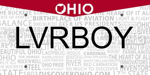 LVRBOY Ohio License Plate