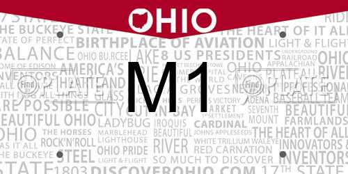 M1 Ohio License Plate