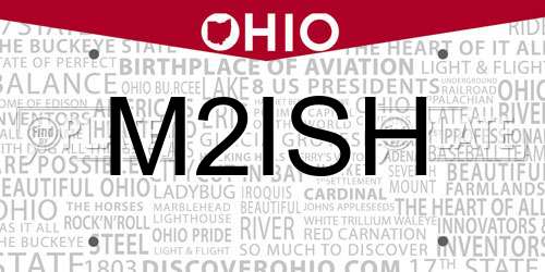 M2ISH Ohio License Plate