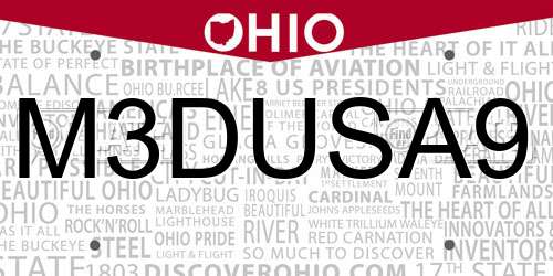 M3DUSA9 Ohio License Plate