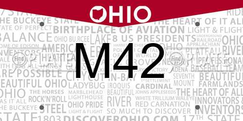 M42 Ohio License Plate