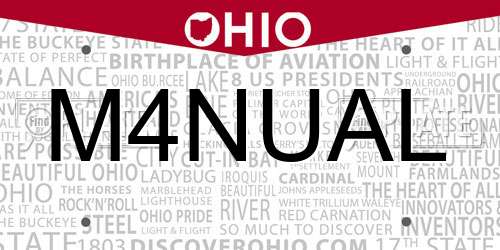 M4NUAL Ohio License Plate