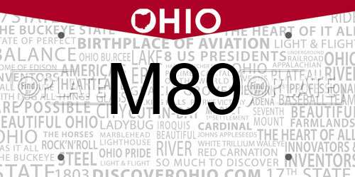 M89 Ohio License Plate