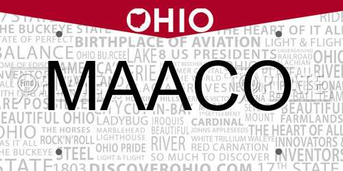 MAACO Ohio License Plate