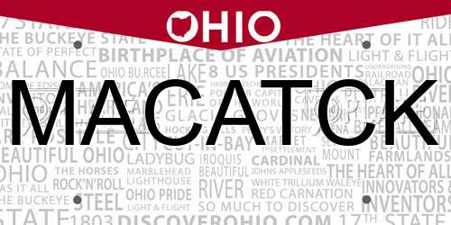 MACATCK Ohio License Plate