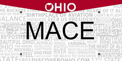 MACE Ohio License Plate