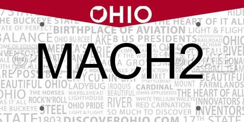 MACH2 Ohio License Plate