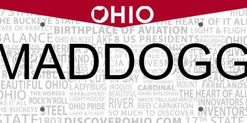 MADDOGG Ohio License Plate