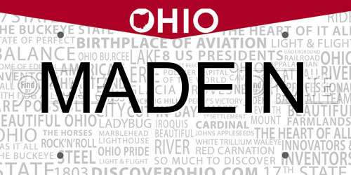 MADEIN Ohio License Plate